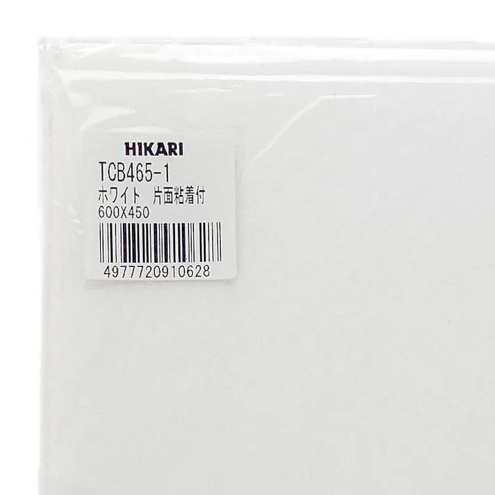 カラーボードホワイト 片面粘着付 TCB465-1 600mm×450mm