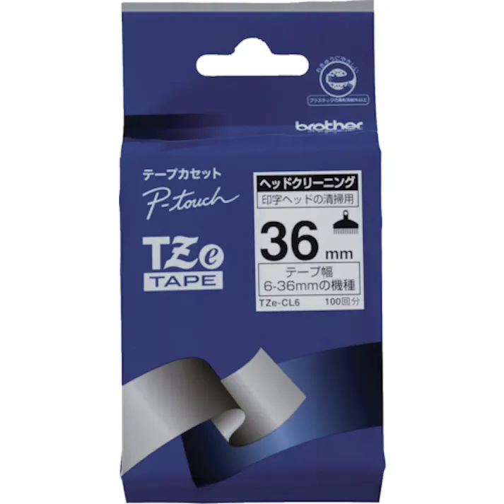 【CAINZ-DASH】ブラザー販売 Tzeテープ クリーニングテープ/36mm TZE-CL6【別送品】