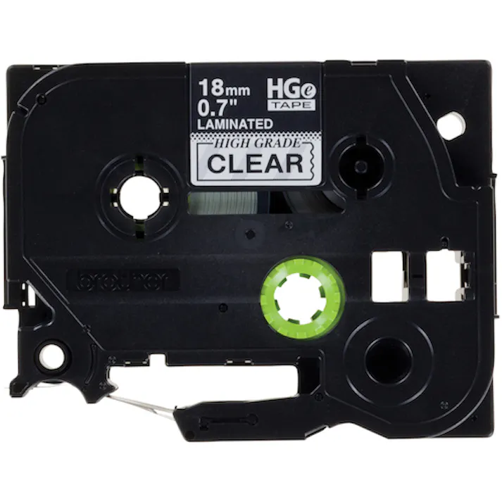 【CAINZ-DASH】ブラザー販売 HGEテープ 黒字/透明地/18mm HGE-141V【別送品】