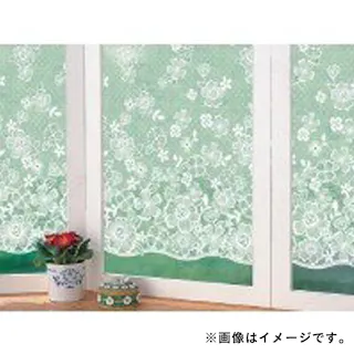 貼ってはがせる窓フィルム 窓飾りレース GML-4610 丈46cm×長さ90cm巻