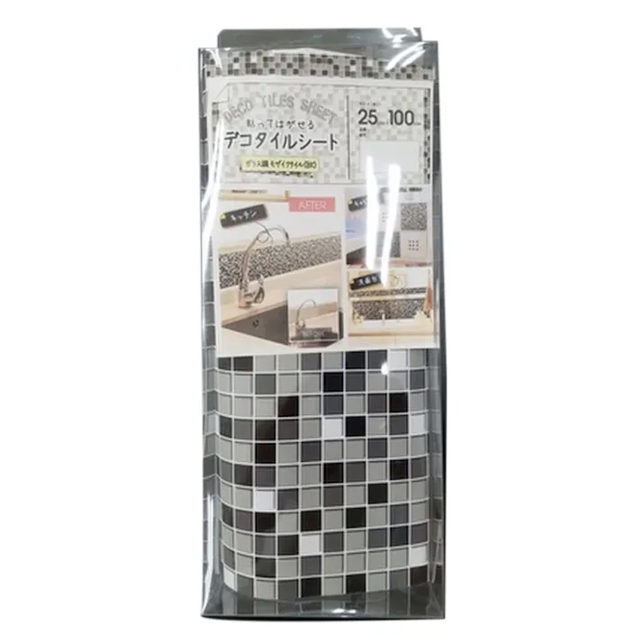 デコタイル DGT-05 モザイクタイル ブラック 25×100cm