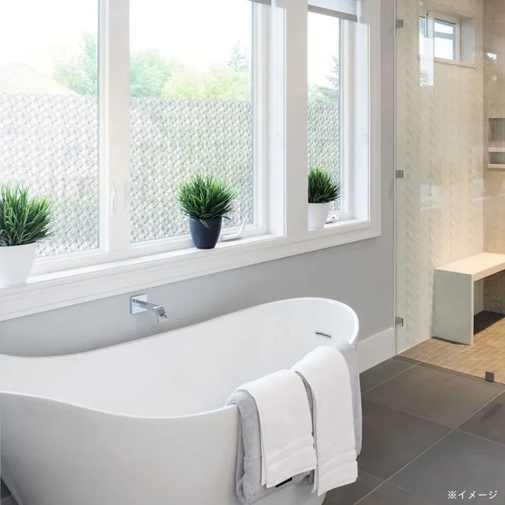 貼ってはがせる窓フィルム LOW-E複層ガラス対応窓飾りシート GHC-4606 丈46cm×長さ90cm巻