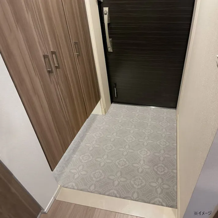 お手入れしやすい玄関模様替えシート タイル グレー GRS-02L 91×200cm