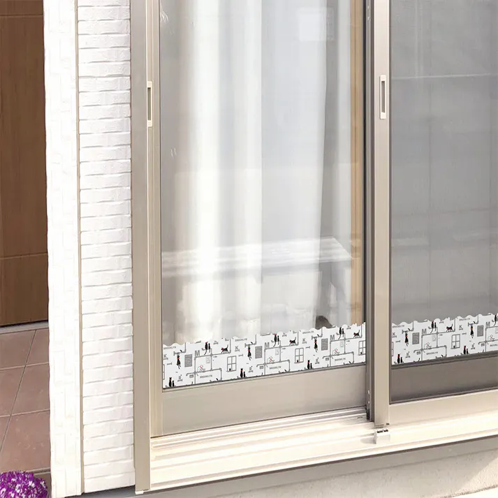 貼ってはがせる 結露吸水シート ねこ柄 12cm×90cm 2枚入