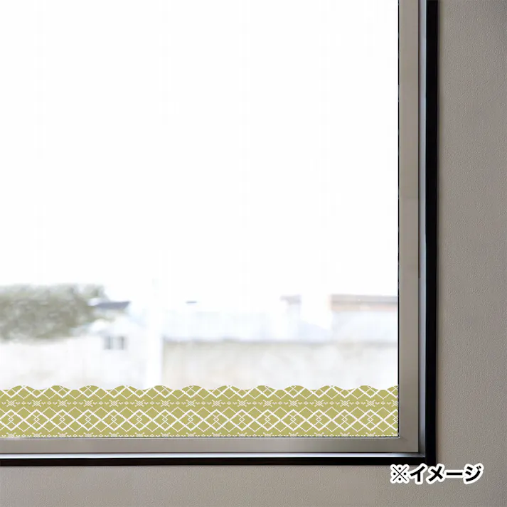 貼ってはがせる 結露吸水シート スノーグリーン柄 8cm×90cm 2枚入