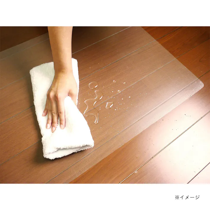 貼ってはがせる 透明キッチンマット タイル柄 45×120cm