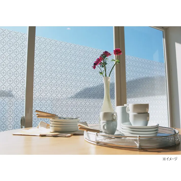 貼ってはがせる窓フィルム 空気が抜けやすい窓飾りシート GDP-9241 丈92cm×長さ90cm巻