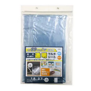 UVカット透明マルチシート UV 防水 透明 クリア TS-1827 1.8m 2.7m ハトメ付き