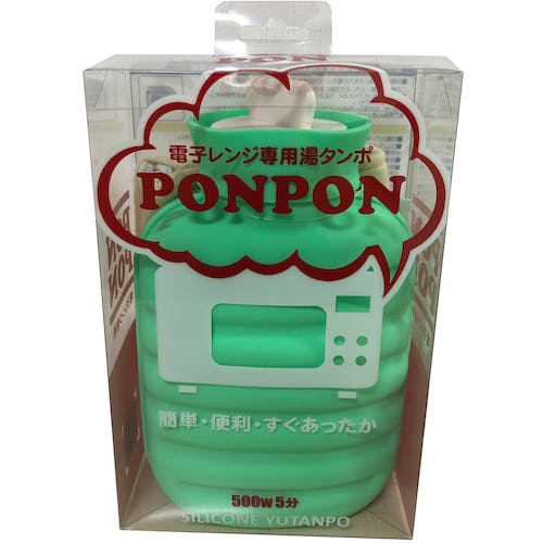 CAINZ-DASH】三宅化学 電子レンジ専用湯たんぽ ＰＯＮＰＯＮ グリーン