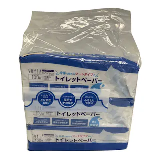 マスコー製紙 ソフィアタッチエコ シートタイプ トイレットペーパー 100組×3箱入