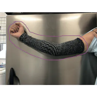 【CAINZ-DASH】三重化学工業 竹糸くんアームカバー40 グレー迷彩 NO.TK06-GR【別送品】