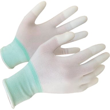 【CAINZ-DASH】三重化学工業 ウレタン手袋　指先コーティング　白　Ｌ（１０双入り）【別送品】