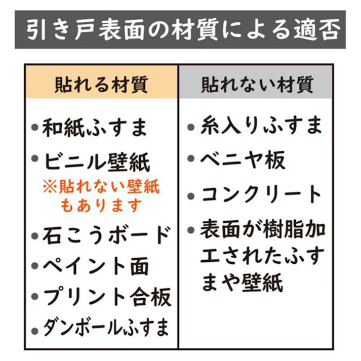 引き戸に貼るシール HFK21 高さ96cm 幅5cm 奥行5cm