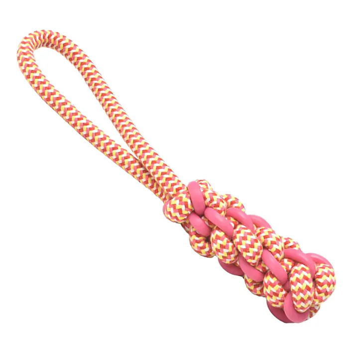 パピーズチョイス ツインロープ タグ ピンク