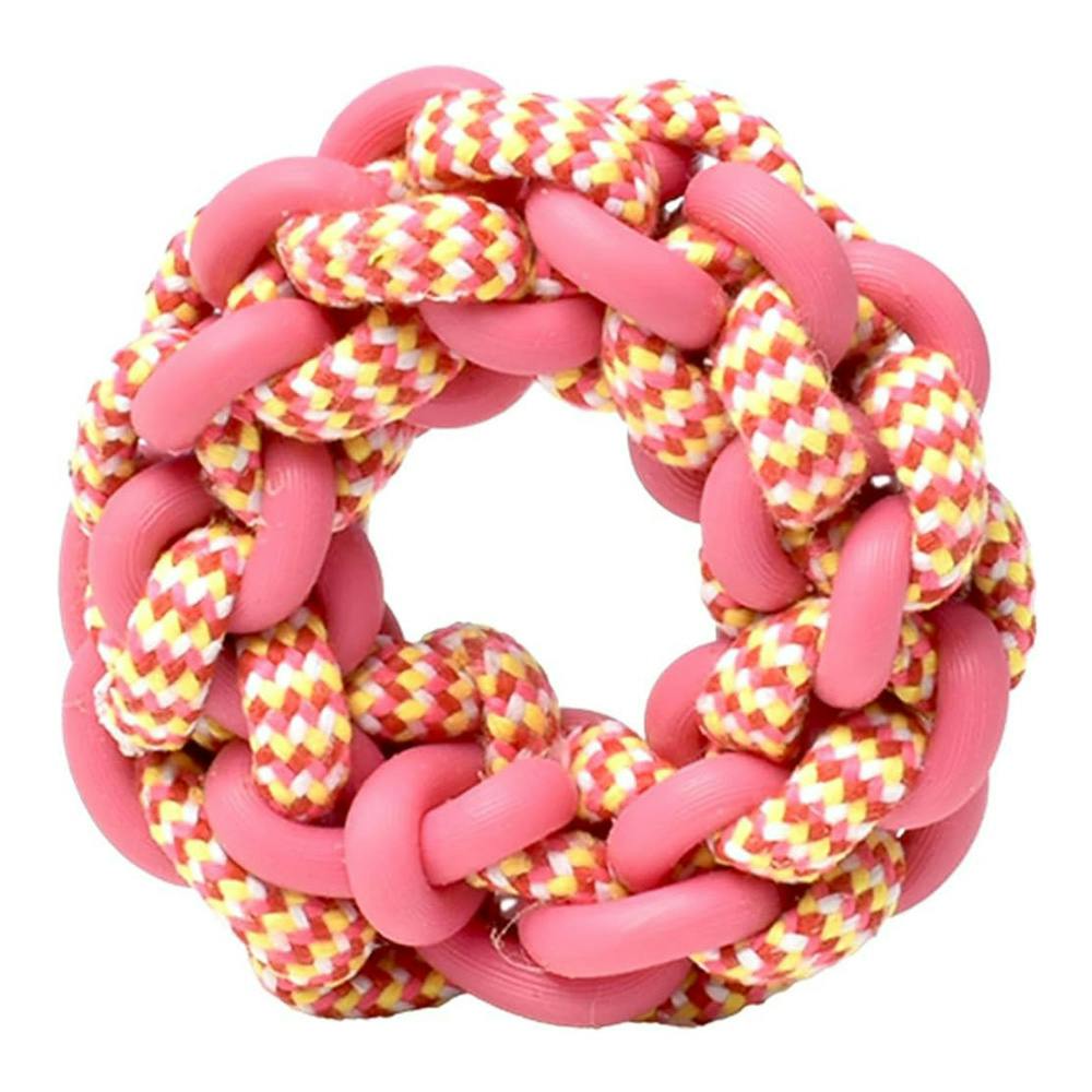 パピーズチョイス ツインロープ リング ピンク