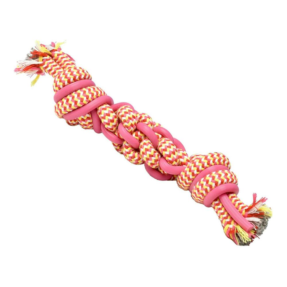 パピーズチョイス ツインロープ ボーン ピンク
