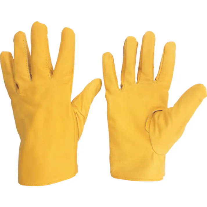 【CAINZ-DASH】ミドリ安全 豚表革手袋 MT-14豚-黄 MT-14-BUTA-Y【別送品】