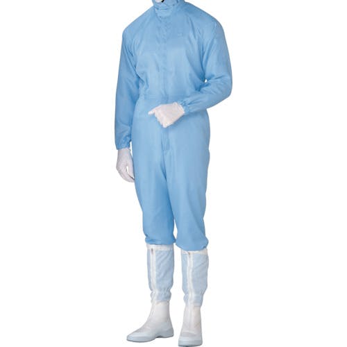 ミドリ安全 立体裁断構造超静電クリーンウェア ブルー LL C1515B-LL クリーンルーム用つなぎ服 ミドリ安全 立体裁断構造超静電クリーンウェア ブルー LL C1515B-LL クリーンルーム用つなぎ服