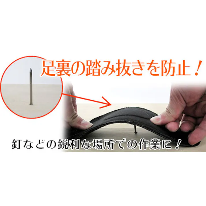 【CAINZ-DASH】ミドリ安全 踏抜き防止板入りカップインソール L MSSIS-L【別送品】