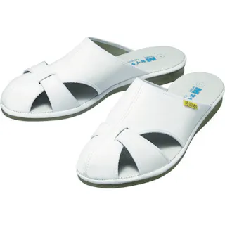 【CAINZ-DASH】ミドリ安全 静電作業サンダル エレパスクールライトN ホワイト S ELEPASS COOL-L-W-S【別送品】