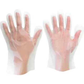 【CAINZ-DASH】ミドリ安全 ポリエチレン製ディスポ手袋 Lサイズ (100枚入) VERTE-510N-L【別送品】