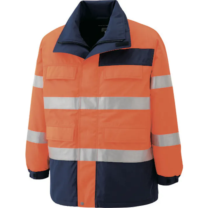 【CAINZ-DASH】ミドリ安全 高視認性 防水帯電防止防寒コート オレンジ L SE1125-UE-L【別送品】