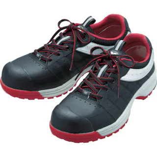 【CAINZ-DASH】ミドリ安全 トウガード付 ワイド樹脂先芯入りスニーカー MPN-902 26.0 MPN-902-BK/R-26.0【別送品】