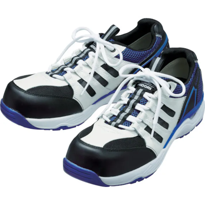 【CAINZ-DASH】ミドリ安全 ワイド樹脂先芯入り通気スニーカー MPV01 22.0CM ※順次、品番:「MPV⇒MV」に変更予定 MPV01-W/BL-22.0【別送品】