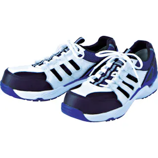 【CAINZ-DASH】ミドリ安全 ワイド樹脂先芯入り通気スニーカー MPV01 24.5CM ※順次、品番:「MPV⇒MV」に変更予定 MPV01-W/BL-24.5【別送品】