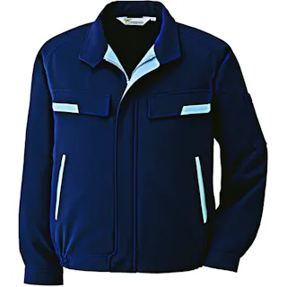 【CAINZ-DASH】ミドリ安全 静電気帯電防止作業服 ブルゾン ネイビー サイズL VE77 UE L【別送品】