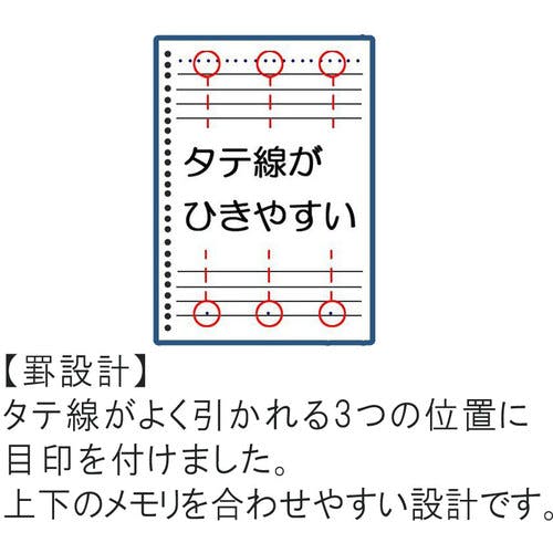 CAINZ-DASH】マルマン Ｂ５ ルーズリーフ ６ｍｍ罫 １００枚 L1201H