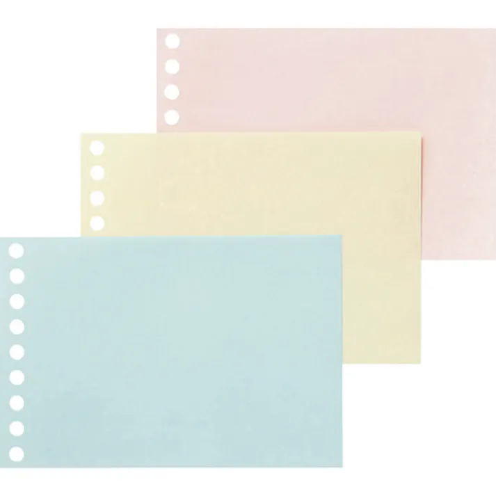 【CAINZ-DASH】マルマン B7E 書きやすいルーズリーフミニ 無地 3色アソート L1433-99【別送品】