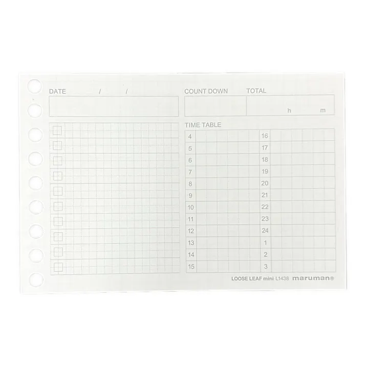 マルマン書きやすいルーズリーフミニ タイムプランニング