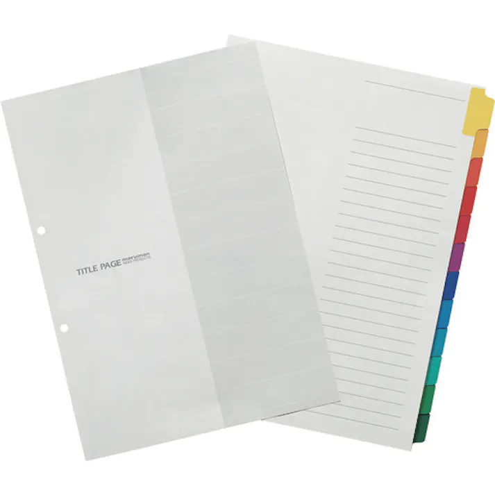 【CAINZ-DASH】マルマン A4 ラミタブ見出し 2穴12山 5組 LT4212F【別送品】