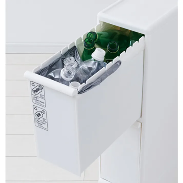 分別引き出しステーションスリム3段 ホワイト