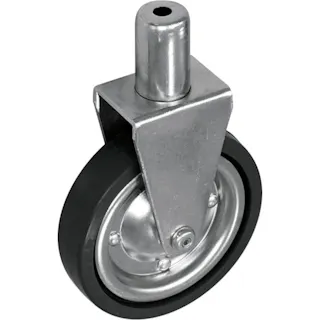 【CAINZ-DASH】矢崎化工 パイプキャスター 車輪径Φ100 固定車 ゴム車輪 YKR-100 YKR-100【別送品】