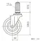 【CAINZ-DASH】矢崎化工 パイプキャスター 車輪径Φ100 自在車 ゴム車輪 YGR-100 YGR-100-ST【別送品】