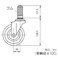 【CAINZ-DASH】矢崎化工 パイプキャスター 車輪径Φ100 自在車 ゴム車輪 YGR-100 YGR-100-ST【別送品】