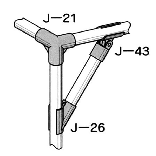 イレクター ジョイント ブラック J-43SET-S-BL | 作業工具・作業用品