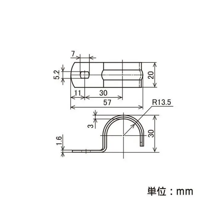 イレクター 片サドルA EF-1008A-S