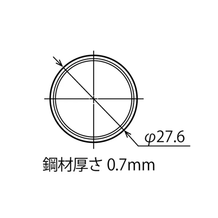 イレクターパイプ 28φ マットパイプ HMA-300 S MCC