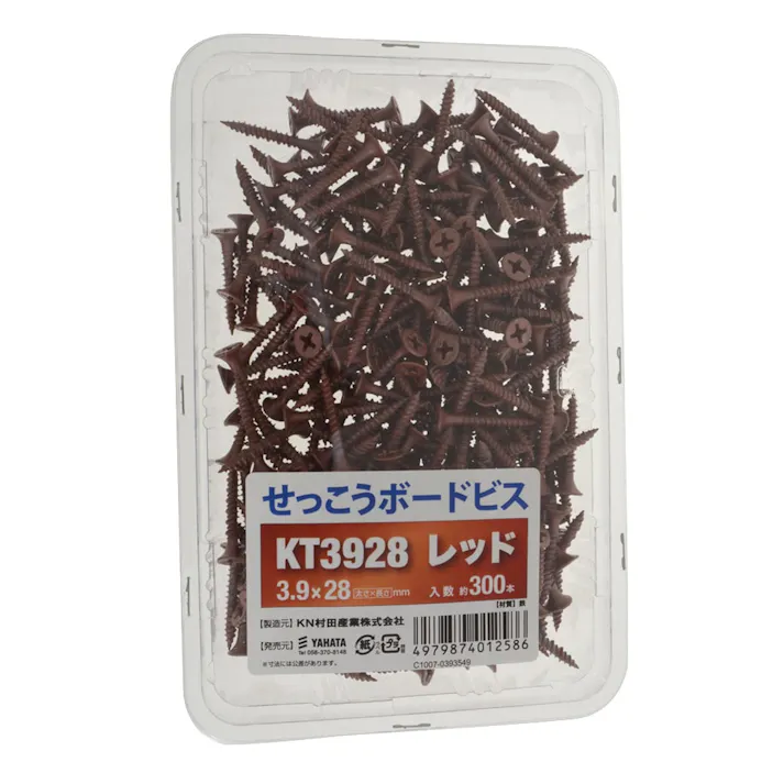 せっこうボードビス 3.9×28mm レッド KT3925