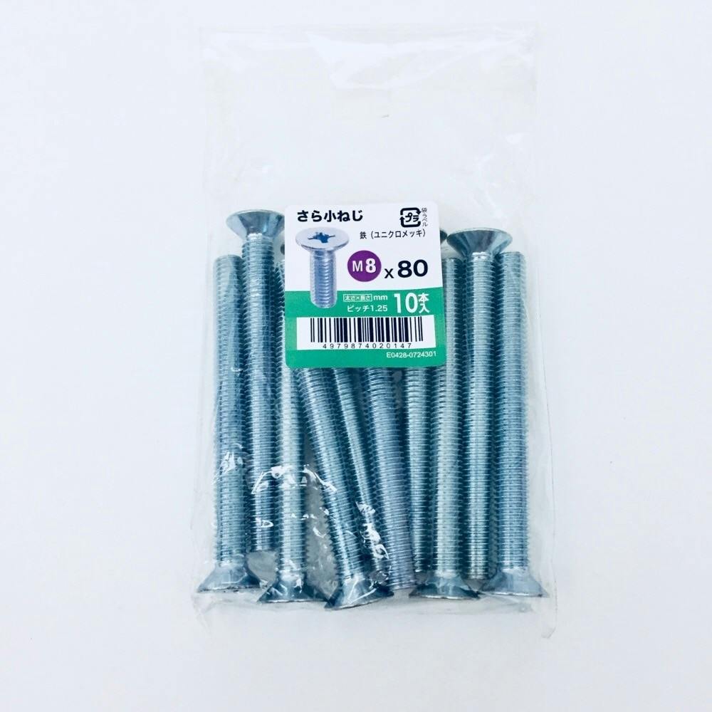 さら小ねじ 10入り 8×80