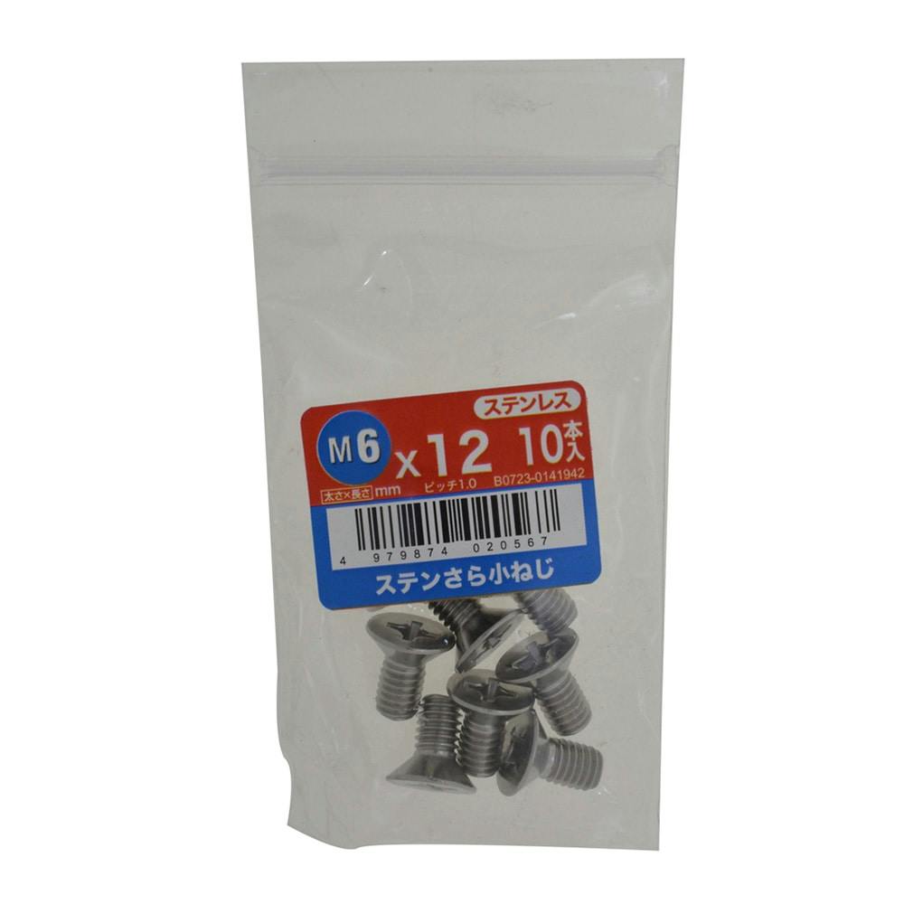 ステンさら小ねじ 10入り 6×12