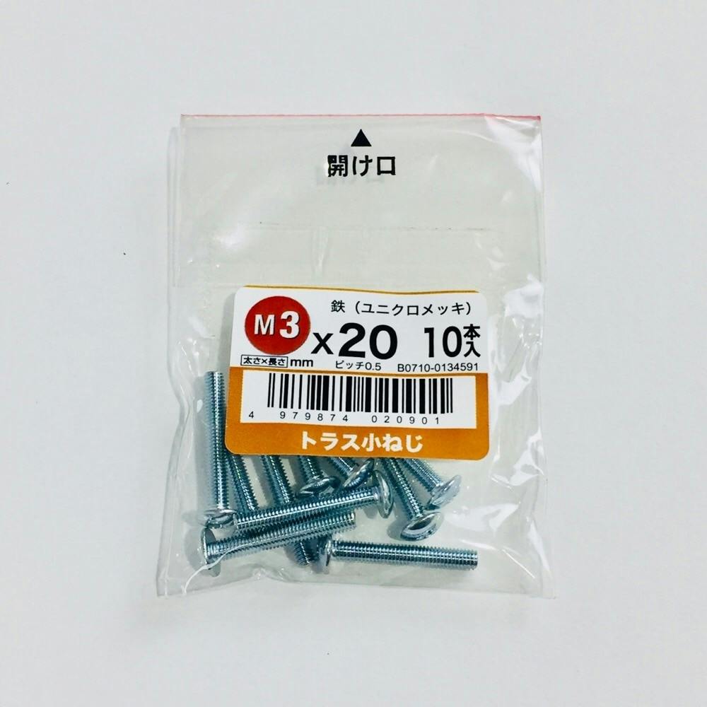 トラス小ねじ 10入り 3×20