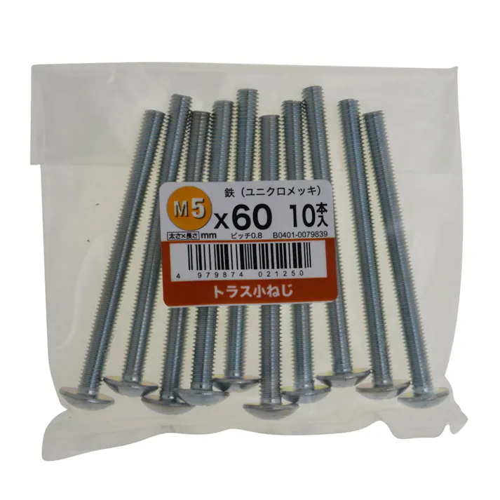 トラス小ねじ 10入り 5×60