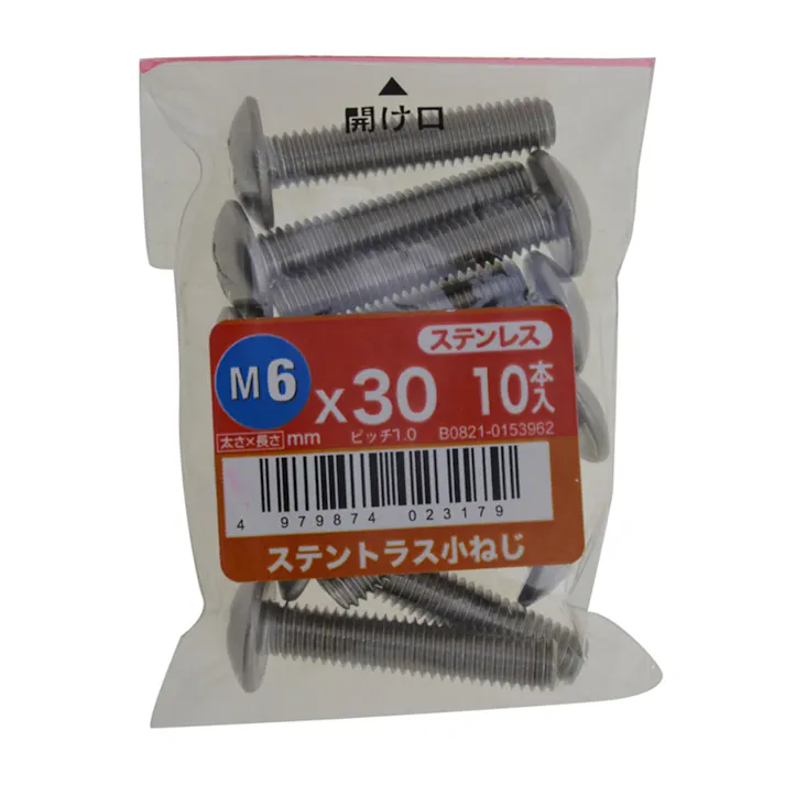 ステントラス小ねじ 10入り 6×30