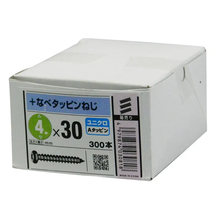 なべタッピングねじ ユニクロ 4×30mm