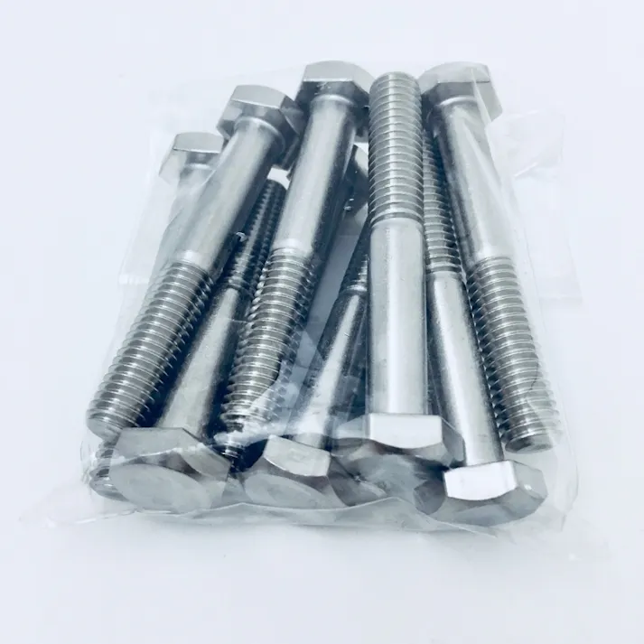 ステン六角ボルト半ねじ 10入り 3/8×65