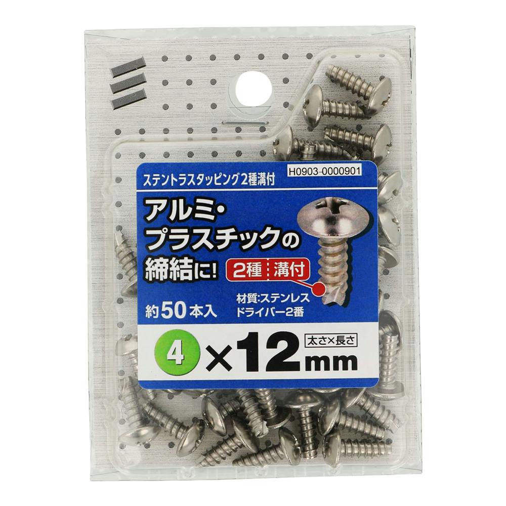 ステントラスタッピング2種溝付 中 M4×10mm 50入 | ねじ・くぎ